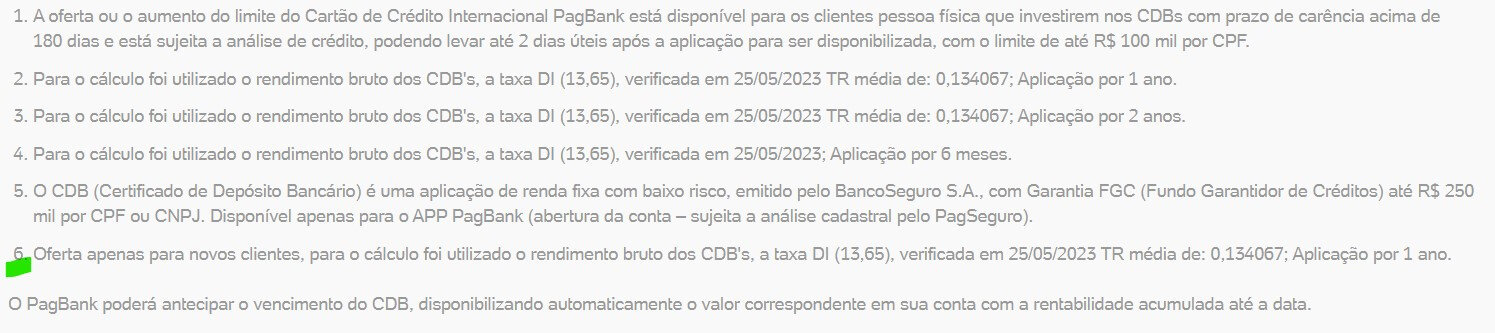CDB pagbank rentabilidade
